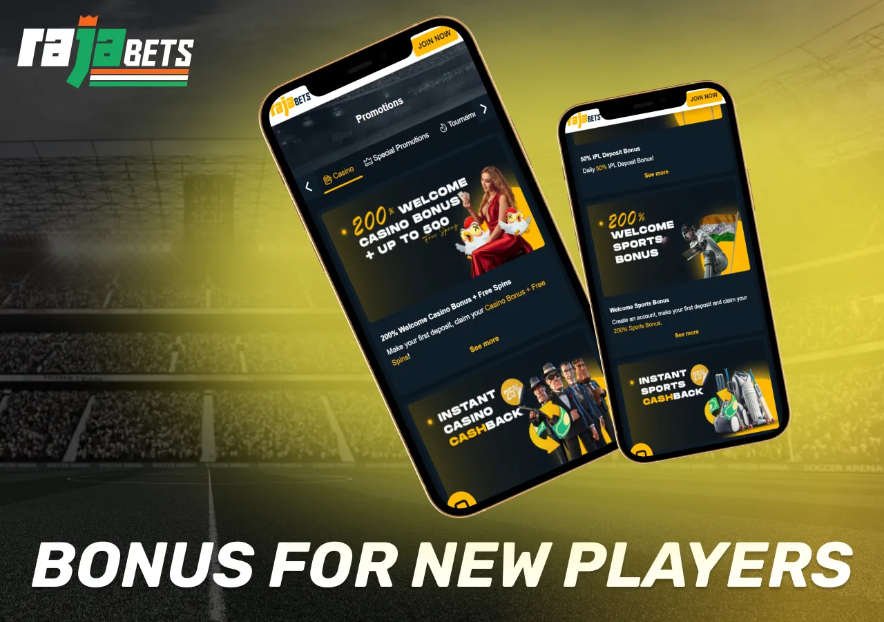 rajabets welcome bonus